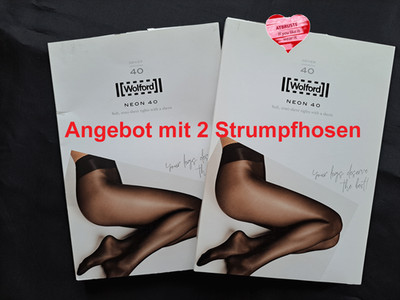 Wolford Neon 40 Tights   XS   antrazithe ... halb transparent,   2 Paar  
