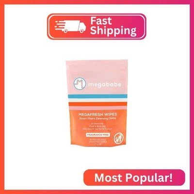 Megababe Megafresh Wipes | Unscented Cleansing Wipes for the Intimate Area | Spr