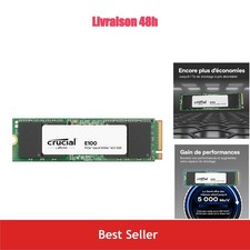 Crucial E100 1To PCIe Gen4 NVMe M.2 SSD Interne - 5000 Mo/s
