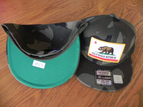 CALIFORNIA REPUBLIC CAMOUFLAGE  SNAPBACK RETRO CAP HAT NWT! - Picture 1 of 1