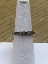 Silpada Designer Sterling Silver Eternity Scroll Stackable Band Ring Size 7