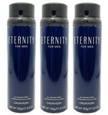 ETERNITY by Calvin Klein for Men 5.3 oz Body Spray 3-Pack NEW AUTHENTIC