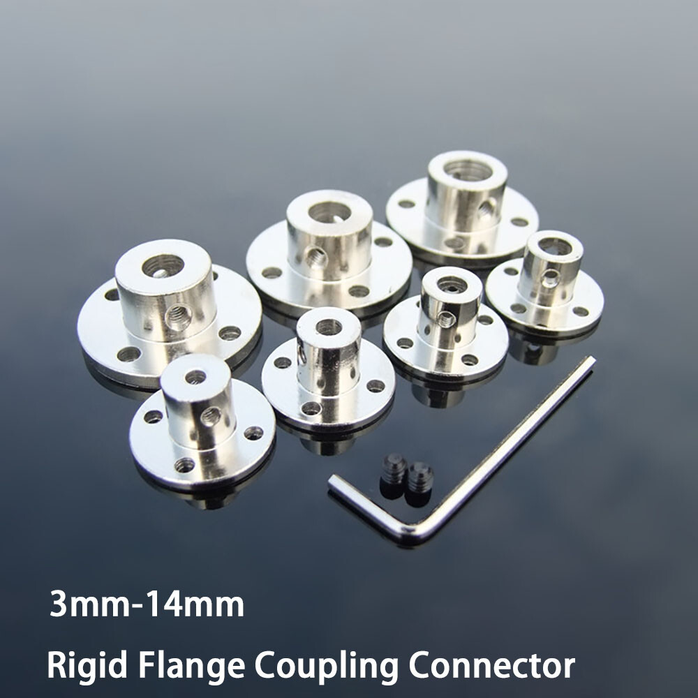 Flange Rigid Shaft Coupling Coupler Collar Clamp Bracket Motor Joint Connector