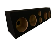 Sound Bar 6x5 Quad Box Enclosure fits 6x5 and 2x 1” Super Bullet Tweeter-Black
