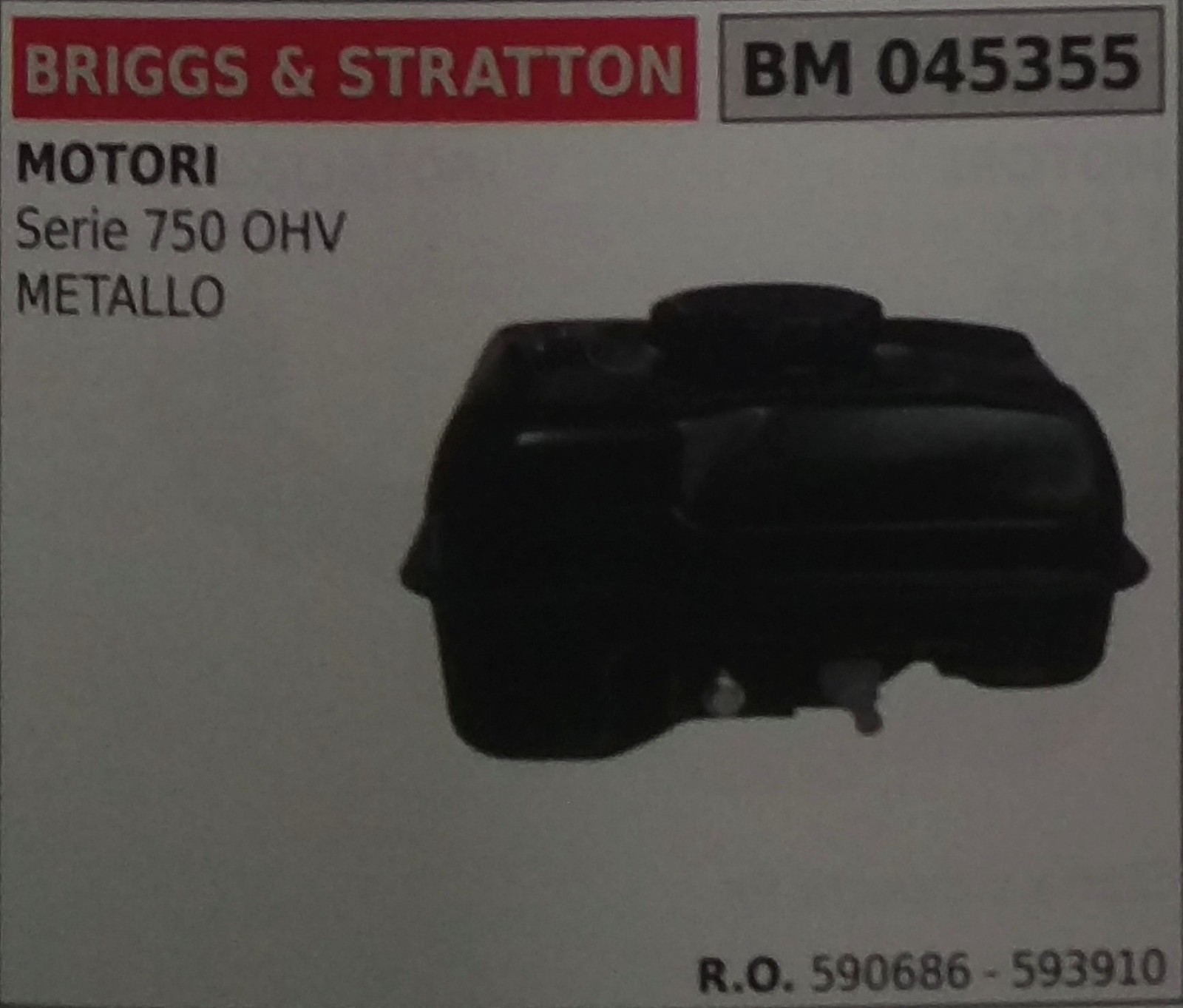 Vero Serbatoio Metallo B&S 590686 per Motore 750 OHV - Robusto
