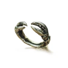 Crab claws ring sterling silver 925 nautical Squid octopus tentacles starfish
