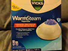 Vicks Warm Steam Vaporizer V150SGNLUPC 1.5 Gal Cough/Congestion Small/Medium.