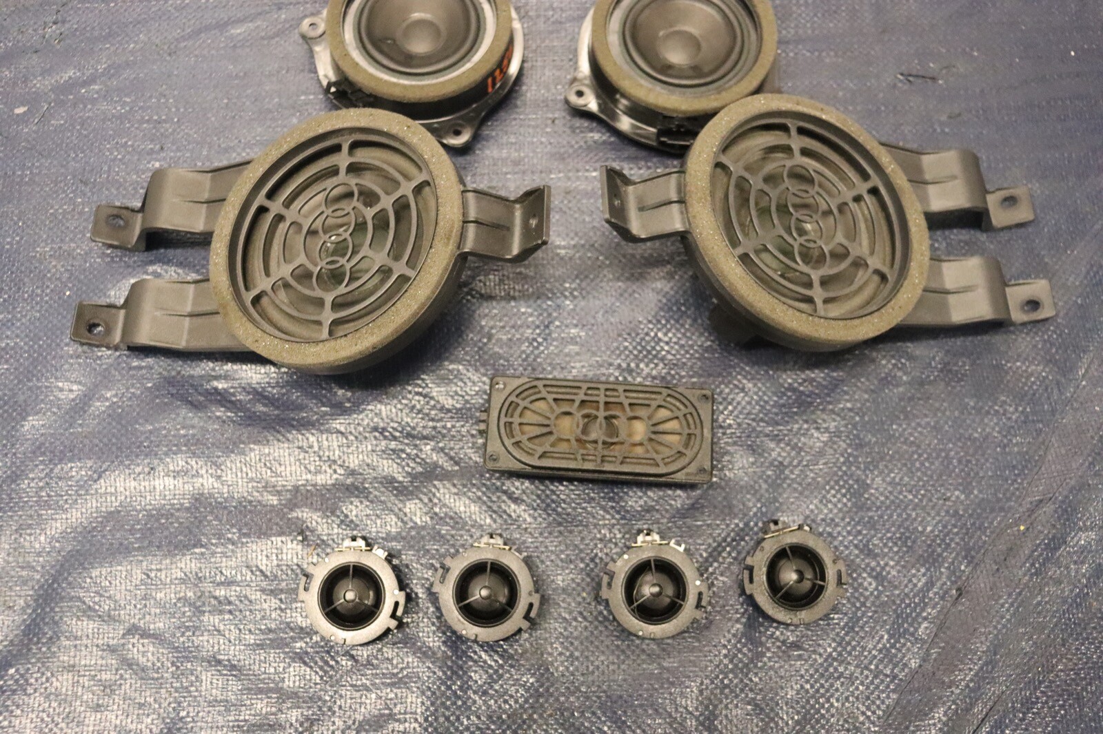 2012 AUDI R8 5.2 QUATTRO SPYDER V10 OEM BANG & OLUFSEN AUDIO SPEAKER SET #1256