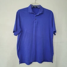 Greyson Golf Polo Shirt Mens XL Blue Brrr Lightweight Accent Logo Casual Office