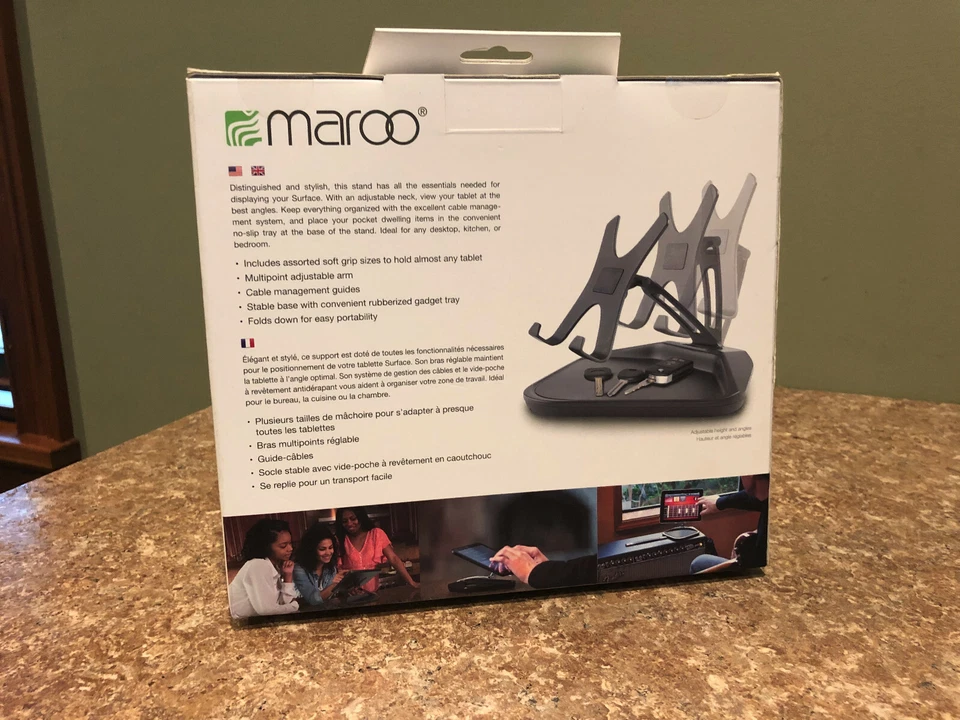 NEW Maroo MR-MS4001 Universal Tablet Stand Portable Adjustable Black - Image 2 of 3
