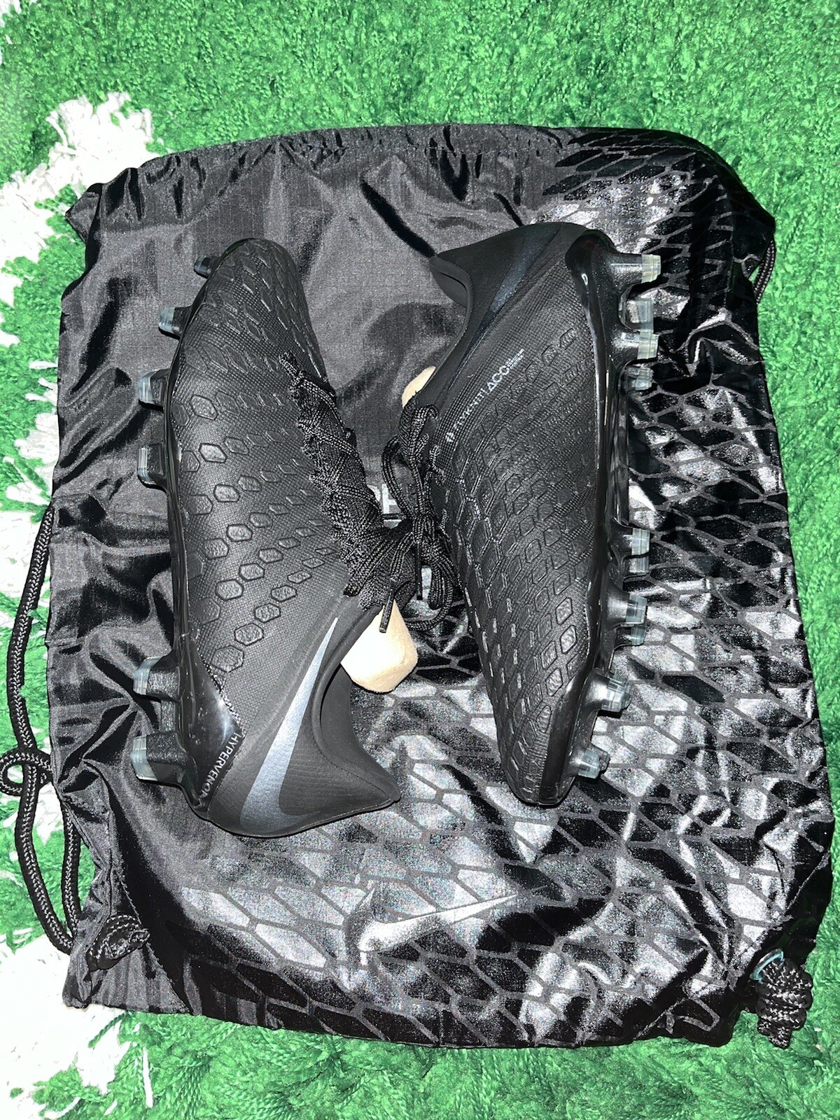 Nike Hypervenom Phantom 3 Elite FG Triple Black aj3805-001 Size 4.5 Men’s image 10