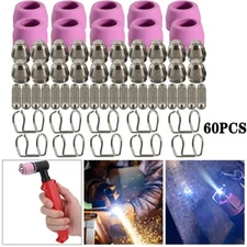 60pcs Plasma Cutter Torch Consumables Kit for SG-55, AG-60, WSD-60 CUT50 60Amp