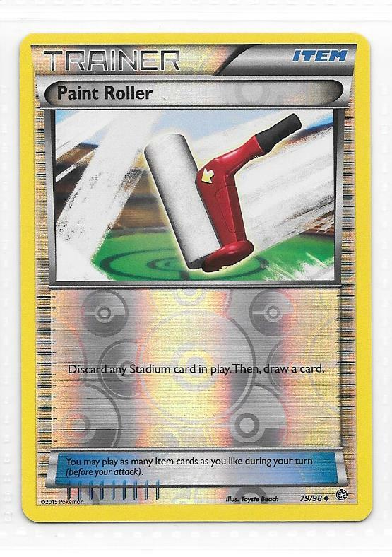 Pokemon --- PAINT ROLLER --- XY Ancient Origins! REVERSE HOLO! NM/Mint! 79/98