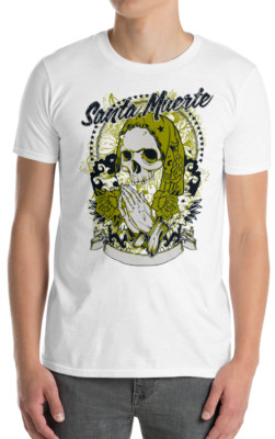 Santa Muerte Unisex T-Shirt Saint Death Mexico Skull Skeleton Grim Reaper Horror