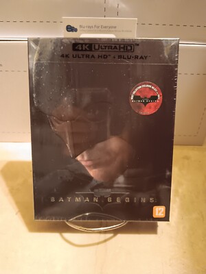 Batman Begins 4K Full Slip SteelBook Blu-ray Weet Exclusive [2005] Ship Next Day