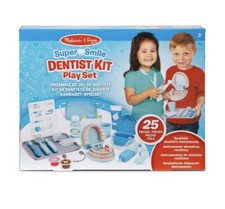      Melissa  Doug Super Smile Dentist Kit Play Set 25 Pc Accessories Teeth NEW