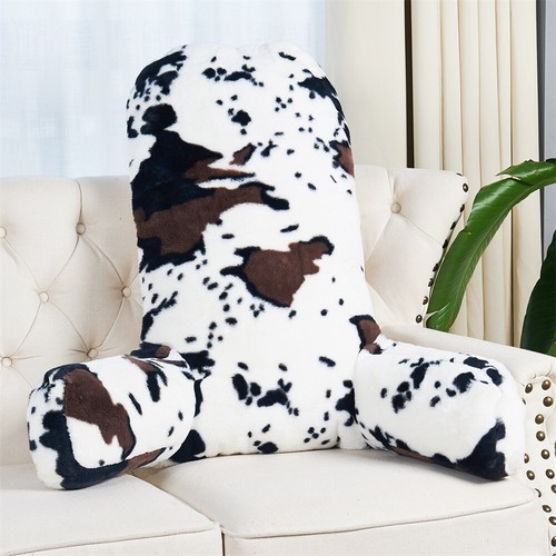 Animal Print Reading Pillow with Arms – Plush Bedrest Back Support for Dorm Gift - Picture 16 of 60