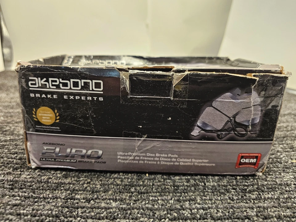 Pastilla de freno de disco cerámica delantera Akebono EUR1375 Euro para Audi Q3 Quattro VW Passat Foto 4 de 4