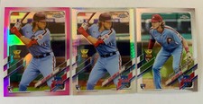 ALEC BOHM 2021 Topps Chrome Lot of 3 Rookie Cards RC Debut Pink Prism Base 