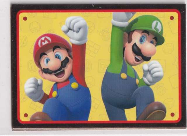 Panini Super Mario Playtime 2023 Sticker #4 Mario & Luigi Gold Parallel-