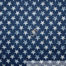 BonEful Fabric FQ Cotton Quilt Navy Blue White STAR Tonal American Flag USA SALE