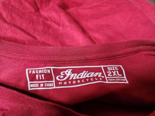 Women's 2XL INDIAN MOTORCYCLES Biker T Shirt Distressed - Picture 5 of 5