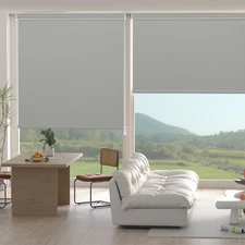 Window Blinds Roller Corded Blackout Waterproof Shades White/ Black/Grey