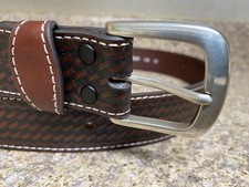Brown Genuine Leather Belt With Concho Holes Academy Size 34