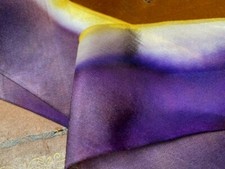 silk ribbon 2.5" on the Bias hand dyed 1yd made in USA pansy