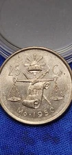 1950' Cap & Ray Bascula Mexico Silver Coin 25 Centavos Libertad Money Cents 1