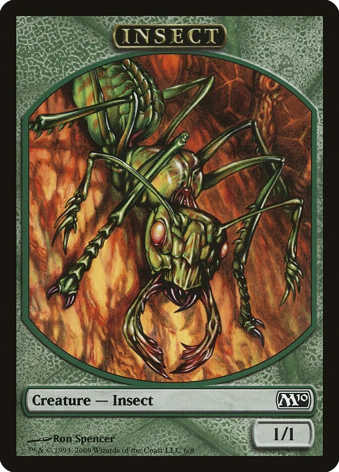 10 Token Cards - INSECT Tokens - Magic 2010 (M10) - Magic MTG FTG