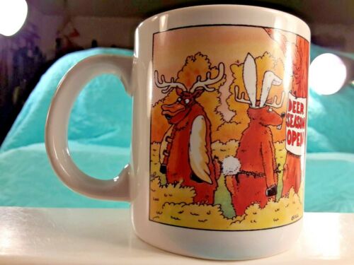 Funny Hunting Coffee Mug Double Sided "DEER SEASON OPEN" Deer in Disguise 3.5" - Picture 7 of 12