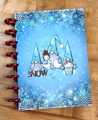 Gnomes Winter Snowflake Let it Snow Cover Set 4 use w TUL/Arc (8 disc) Planner~