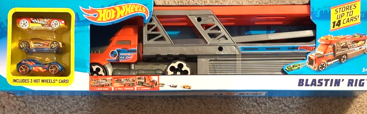 Autos Cdj19 Hot Wheels Hot Wheels Blastin' Rig Vehicle Vehicle With Cars CDJ19 Set Kids