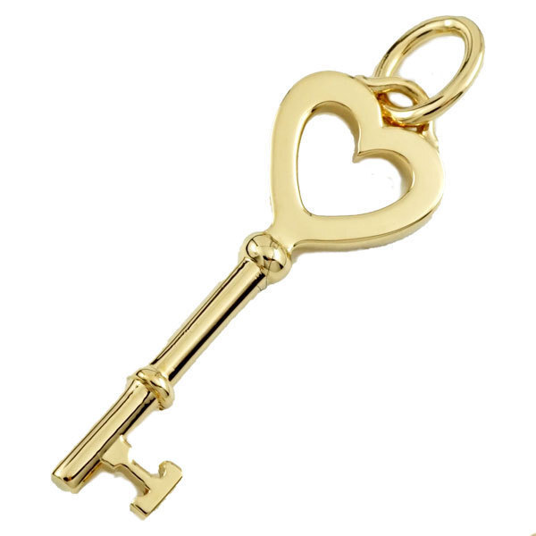Tiffany Heart Key Top K18750 Necklace YG Women s Brand Accessories Used