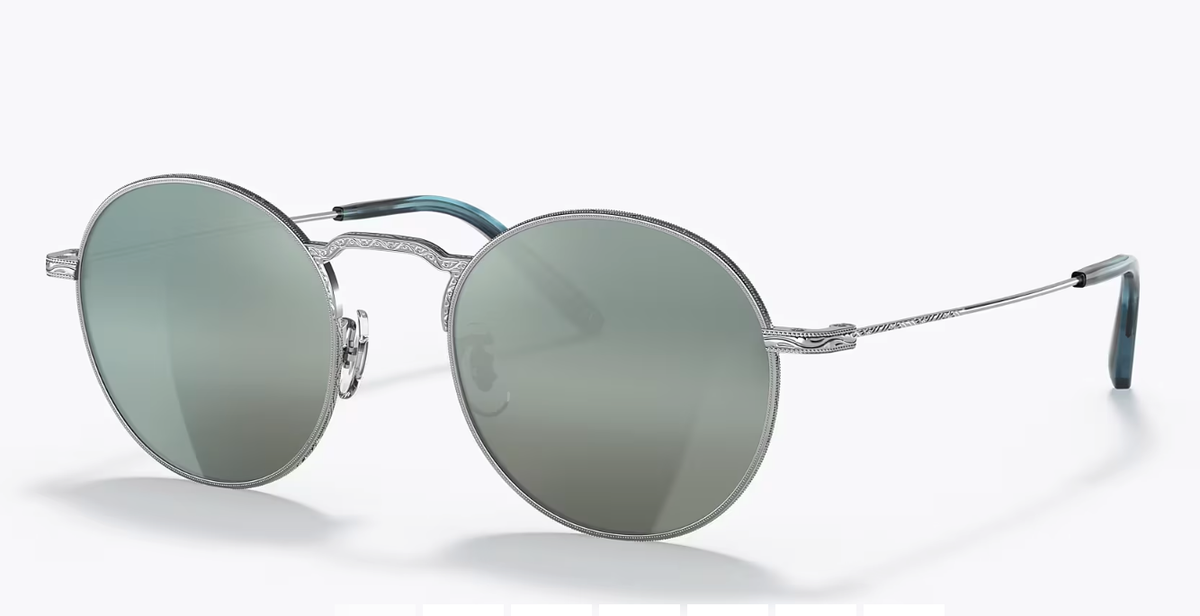 OLIVER PEOPLES WESLIE Sun MSRP $601 Japan Handmade Steel Gradient Oliver Peoples Weslie Sun with Gold frame and Moondust  main image 3