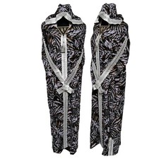 Femme Marocain Marron Multicolore Floral Capuche Djellaba