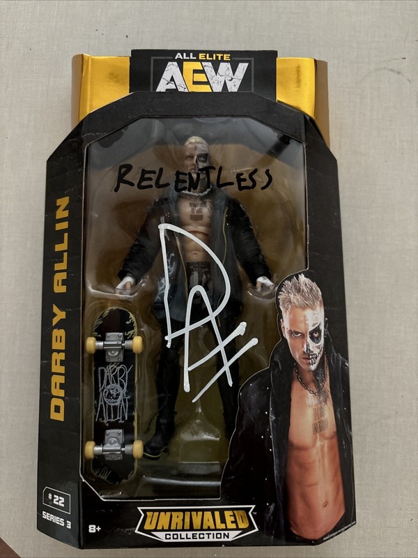 Darby Allin AEW Unrivaled Series 3 Autographed Figure Highspots COA Brand New