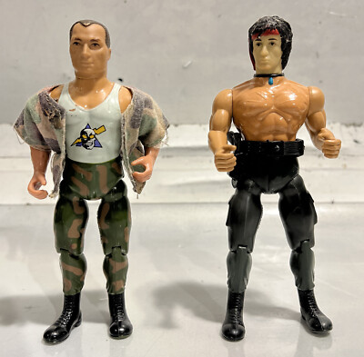 Lot Of 2 1985 Anabasis Investments Rambo Action Figure Sergeant Havoc & Rambo