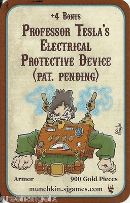 STEVE JACKSON SPIELE - MUNCHKIN STEAMPUNK PROMO-KARTE: PROFESSOR TESLA'S ELEKTRISCH