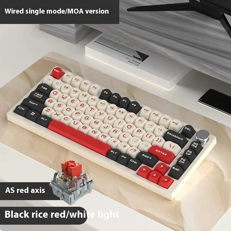 Mechanical Keyboard with TFT Screen Multifunctional Knob Gaming Keyboard Triple Mode Connectivity for Enhanced Performance Mechanical Keyboard with TFT Screen Multifunctional Knob Gaming Keyboard Triple Mode Connectivity for Enhanced Performance
