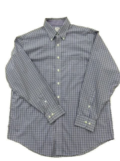 Chemise habillée en coton à manches longues Brooks Brothers violet à... - Photo 3/4