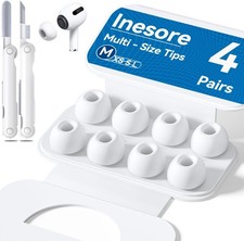 4 Pairs Replacement Ear Tips for AirPods Pro with Case