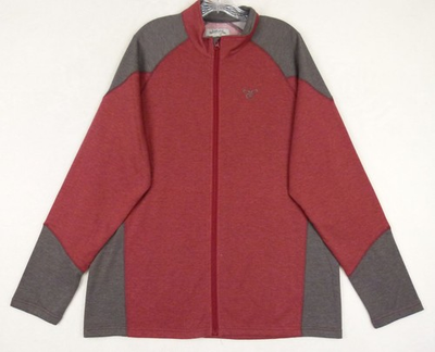 #ad LaKota Men#x27;s Large Red Solid Windbreaker Polyester Jacket Full Zip $18.87