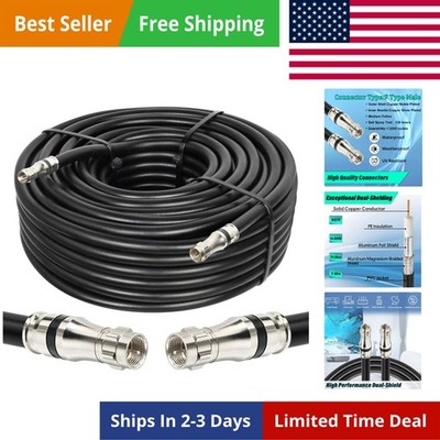 RG11 Coaxial Cable 75ft,Low Loss 14AWG RG11 Coax Cable 75ohm with F Type Conn...