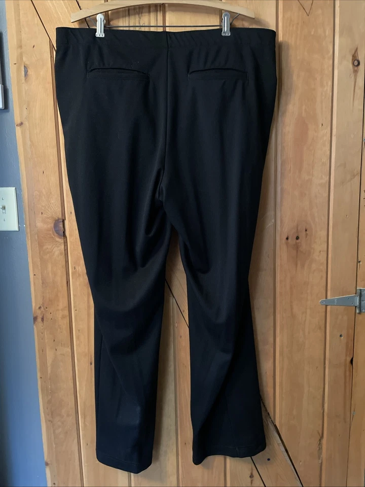 Pantalones de vestir para mujer Rider By Lee Slacks 20W negros, pierna recta Foto 4 de 4