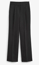 Image of New Next Wide Black Tailored Hourglass Wide Leg Trousers Size 16