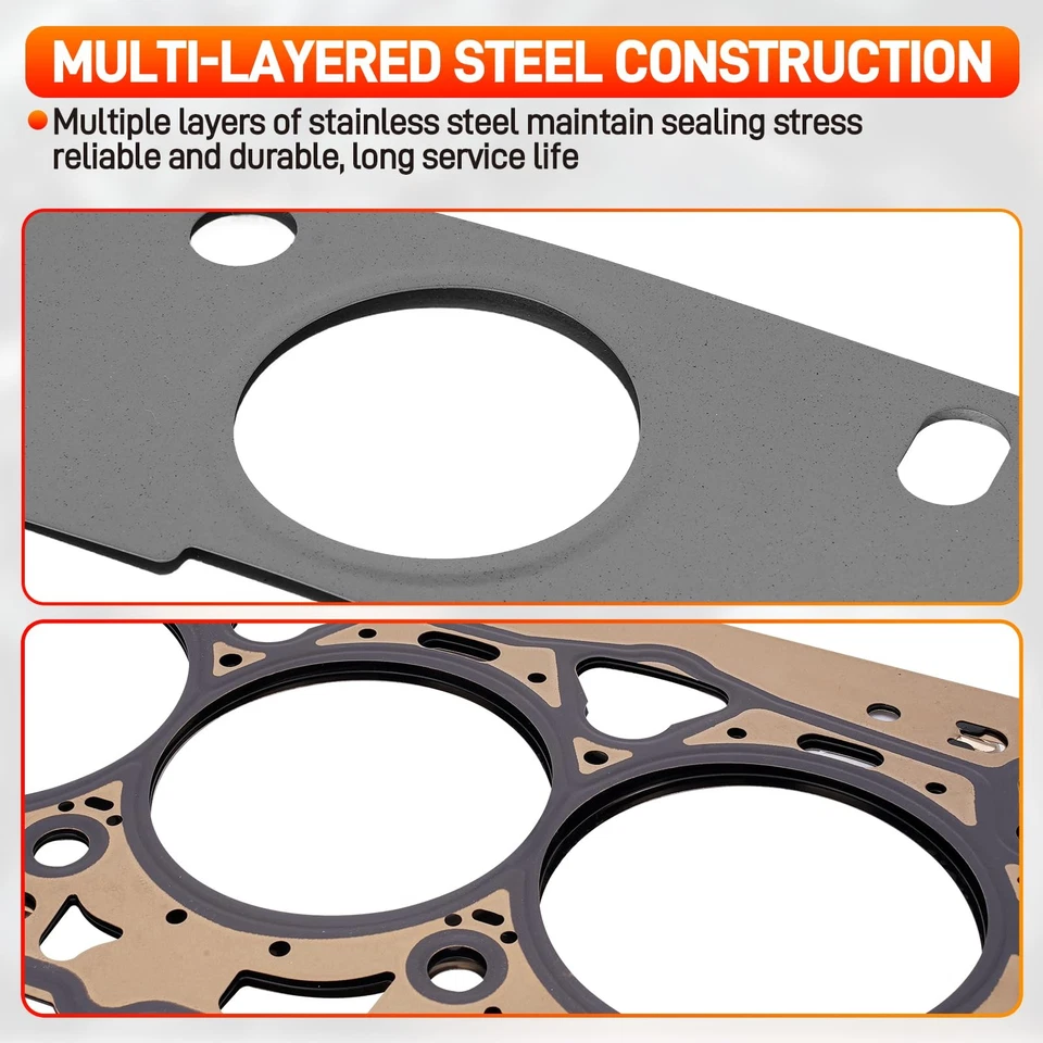 Se adapta a Audi A3 A4 A5 A6 Q3 Q5 TT 2.0 TFSI 2009-2015 Junta de culata Válvulas Kit de pernos Foto 3 de 4