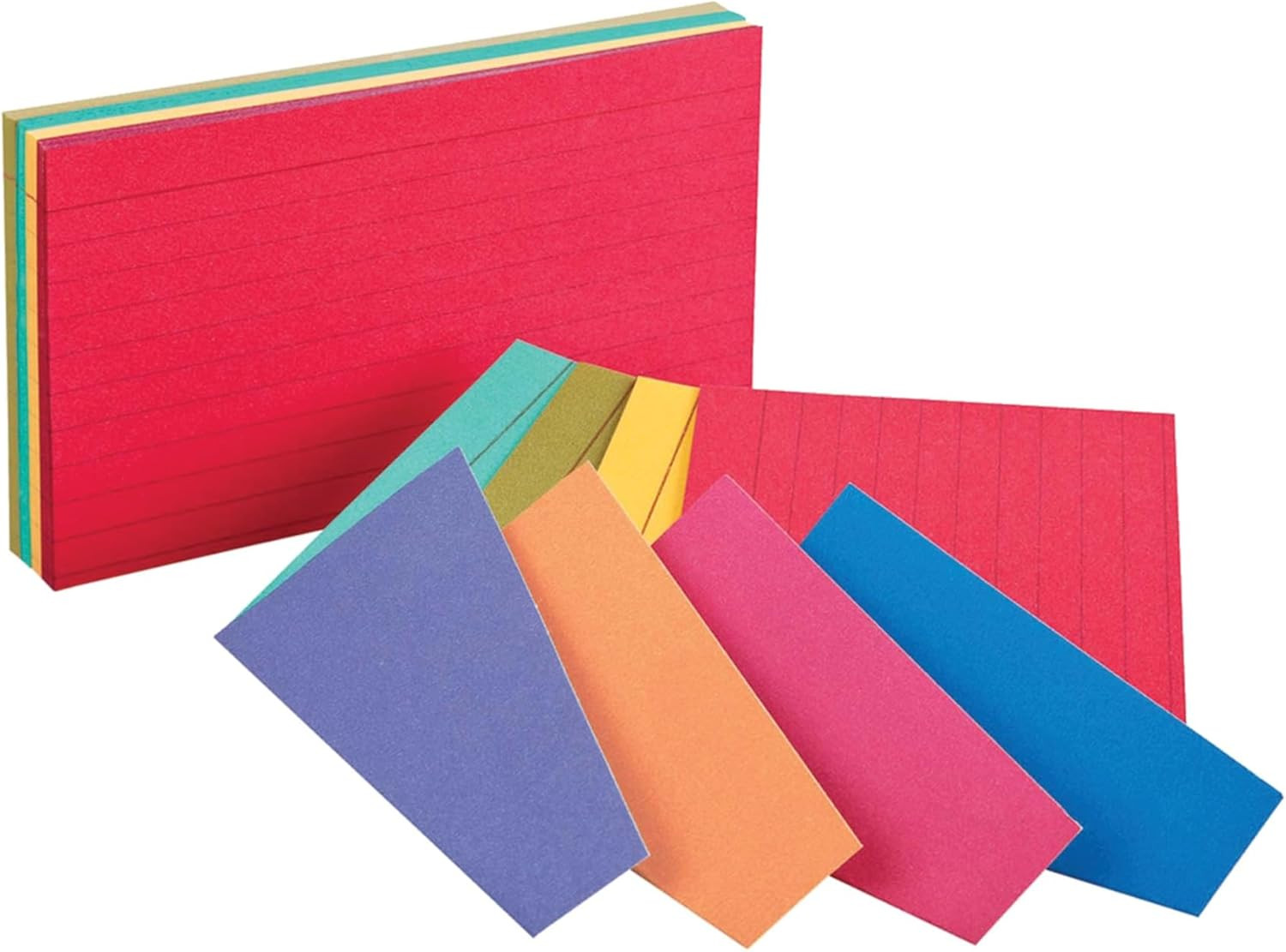 Extreme Index Cards, 3 X 5 Inches, Assorted Colors, 100 per Pack (04736)