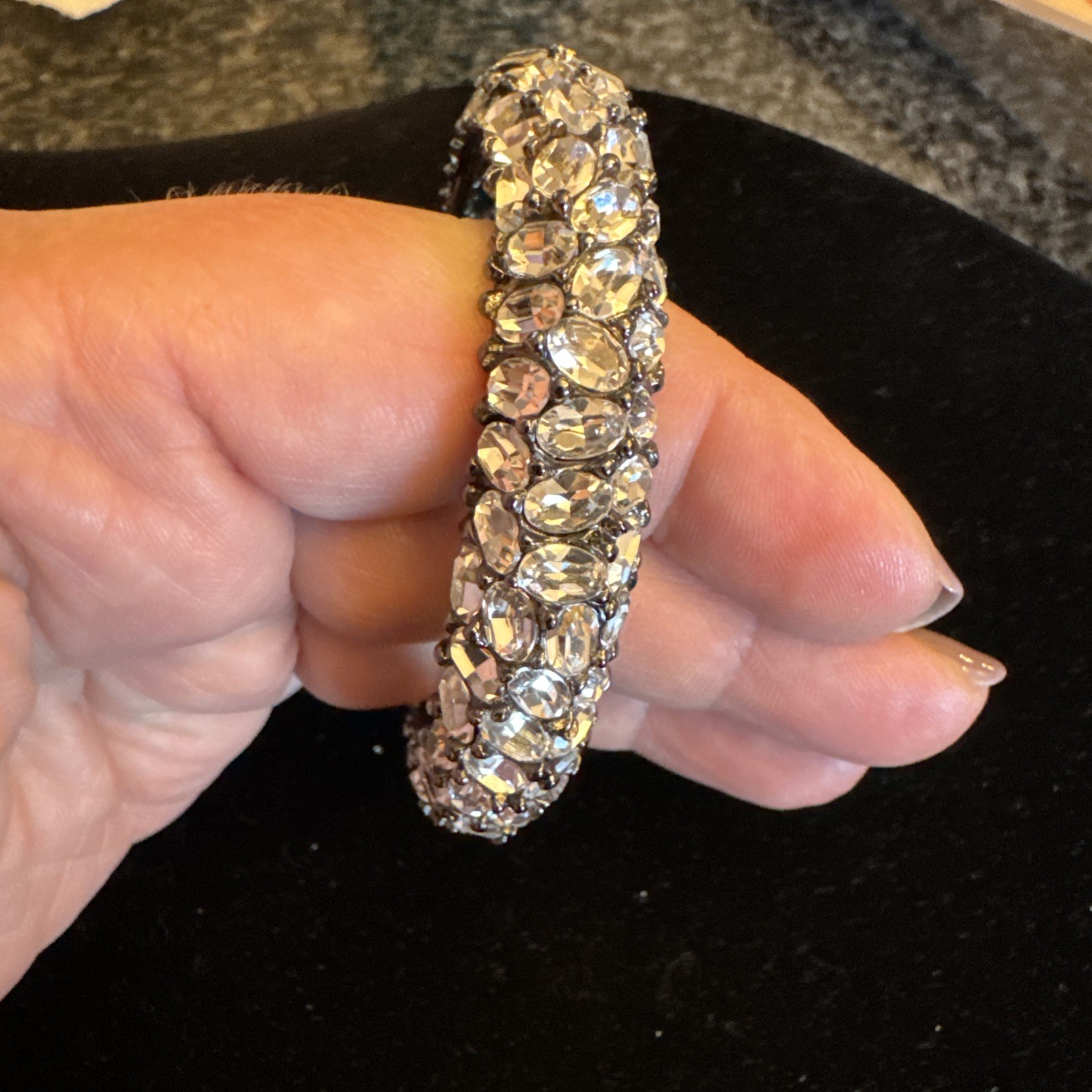 Kenneth Jay Lane KJL Crystal Hinged Bracelet - image 7